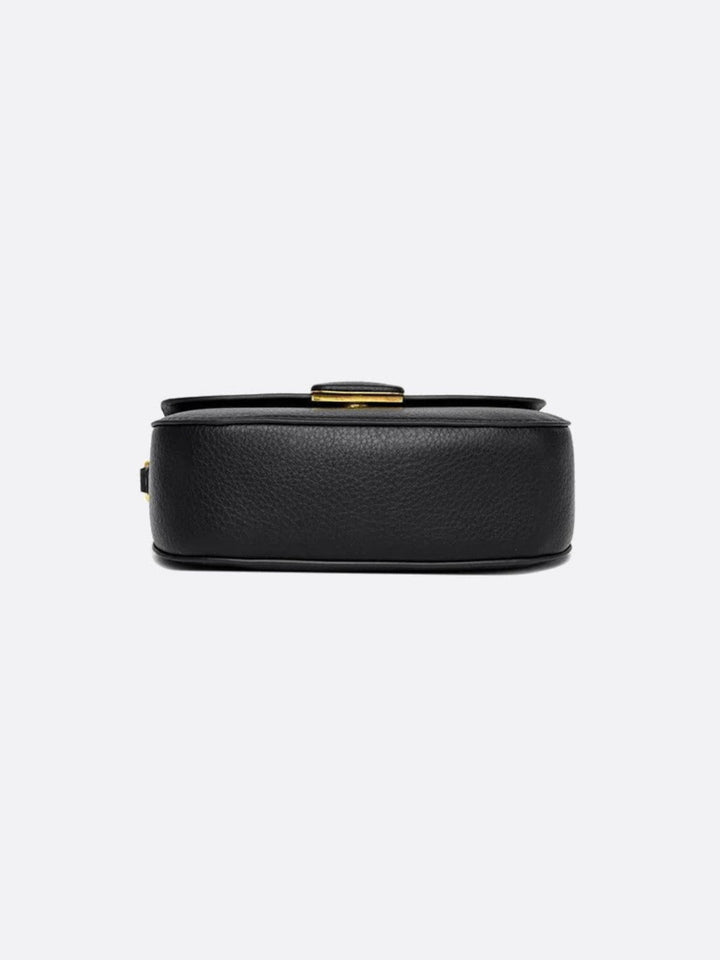 Grained leather shoulder bag