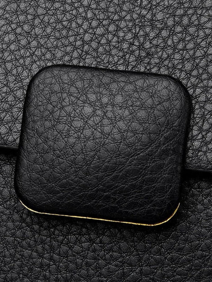 Grained leather shoulder bag