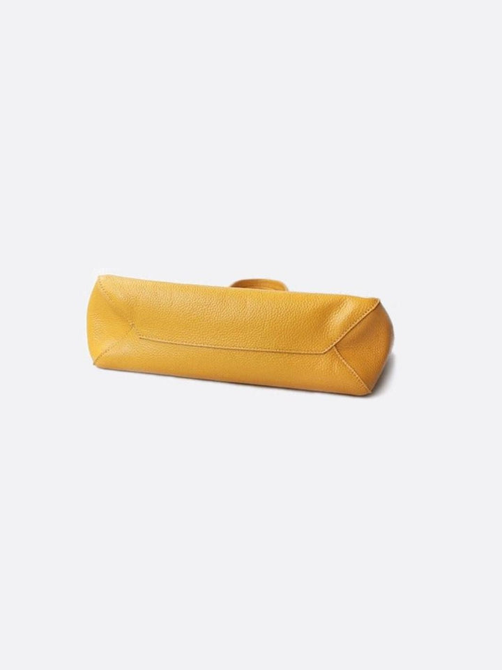 Soft leather tote bag