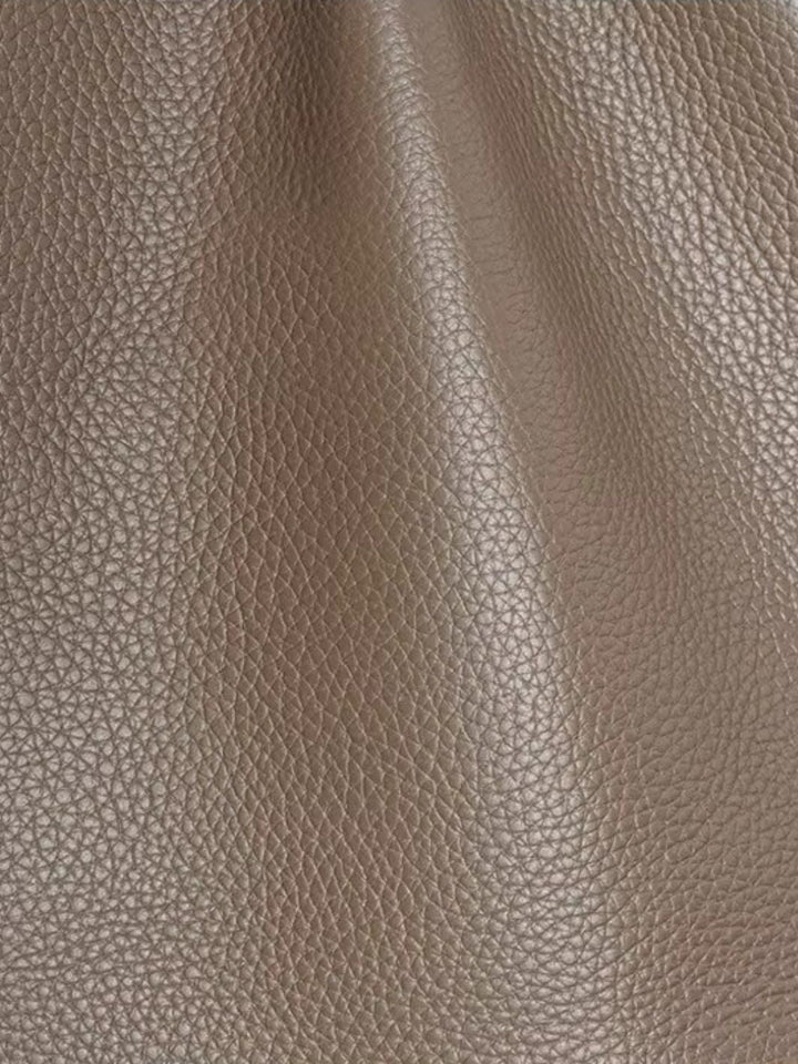 Wide leather shoulder bag