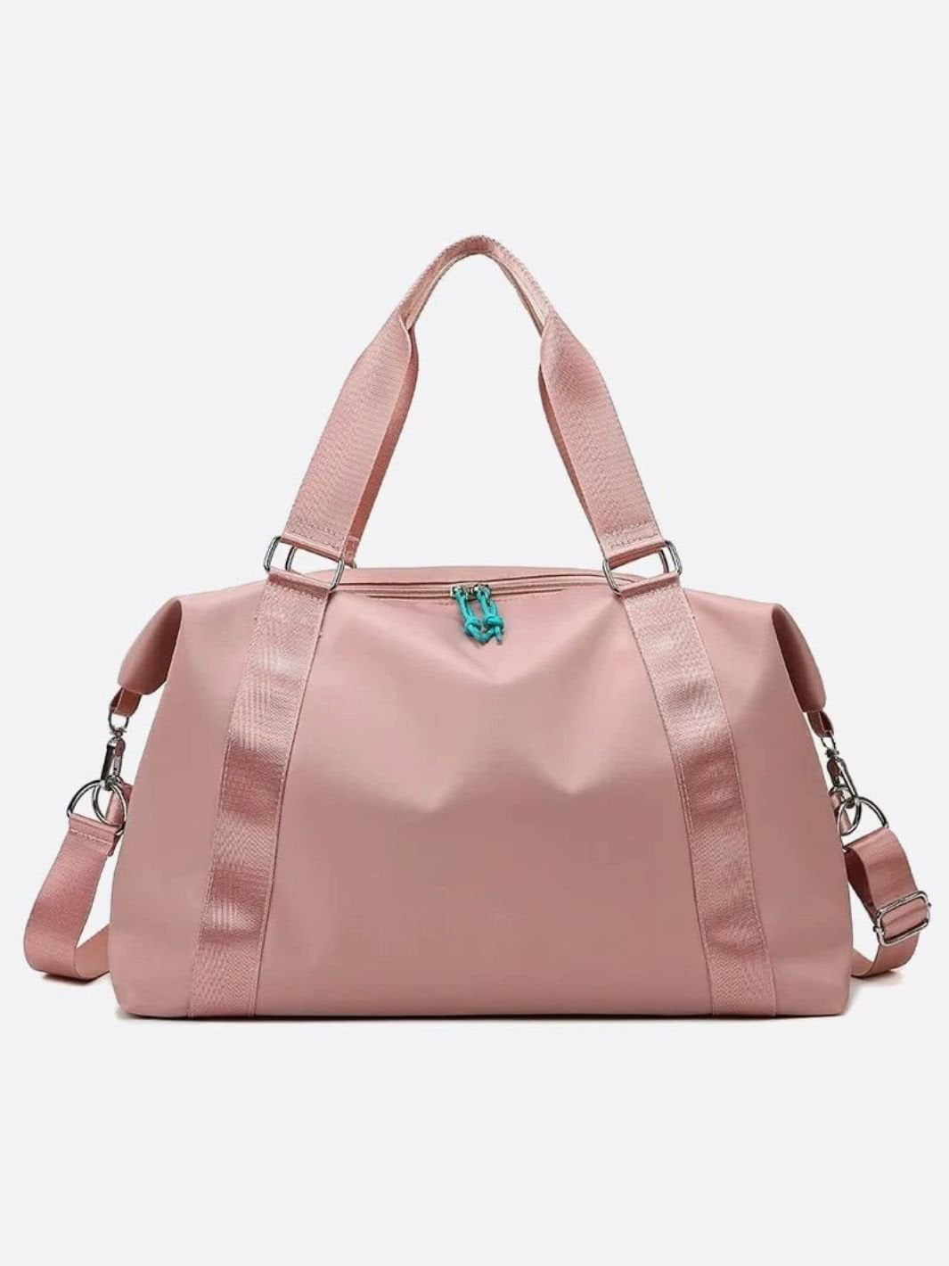 Sac de voyage toile imperméable rose pâle