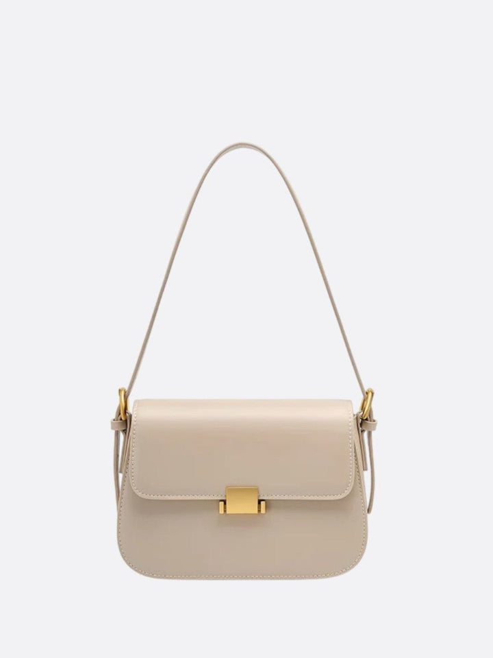 sac épaule cuir beige clair