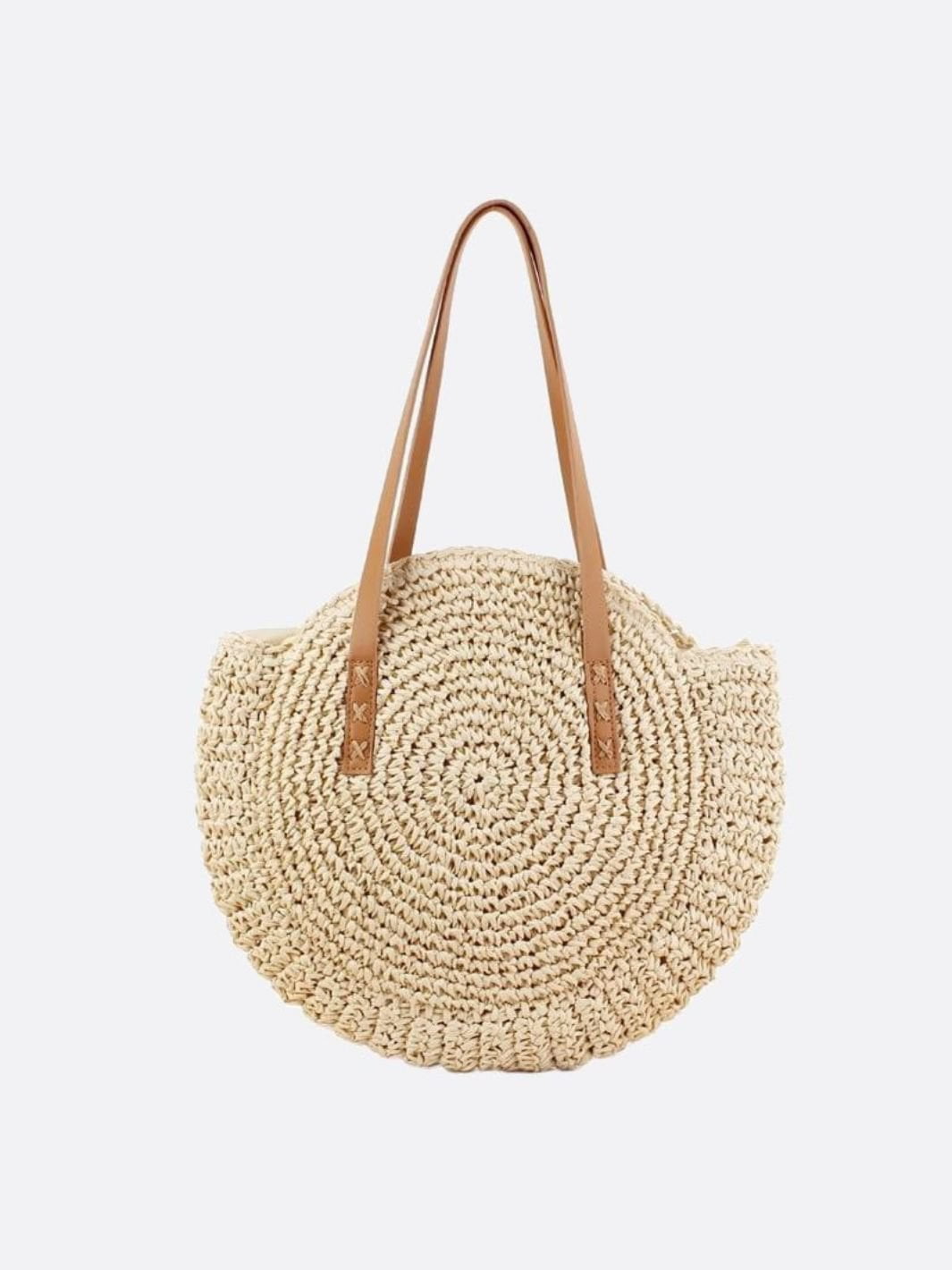 Sac paille couleur blanc ivoire