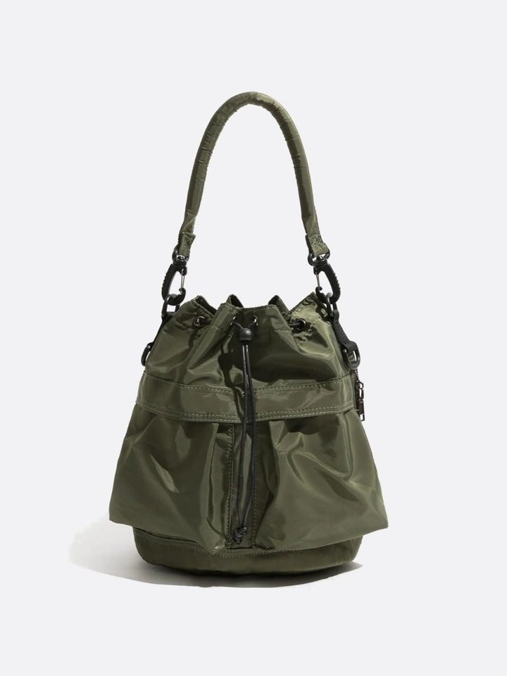 Sac seau nylon vert foncé