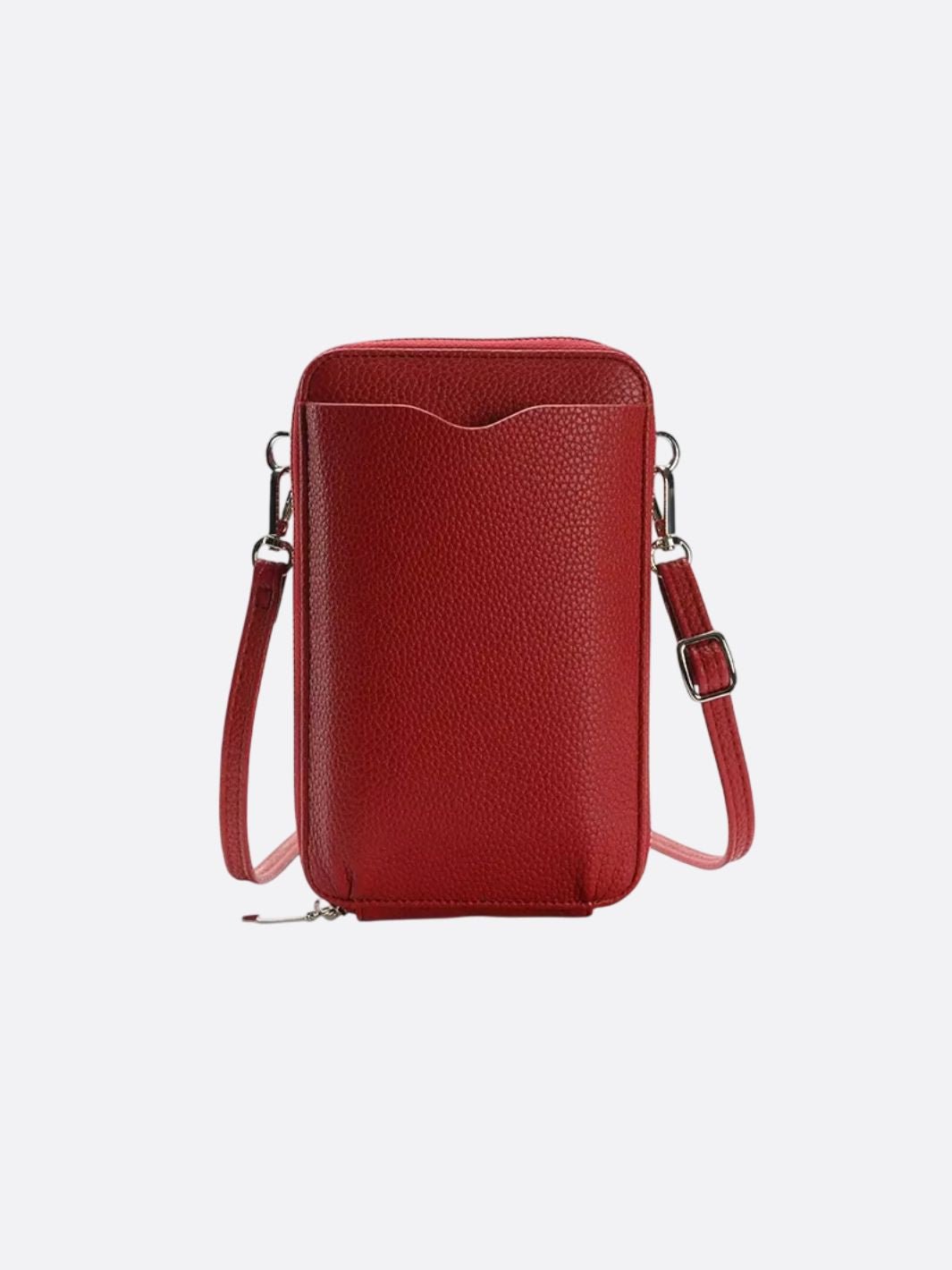 sac téléphone portefeuille rouge